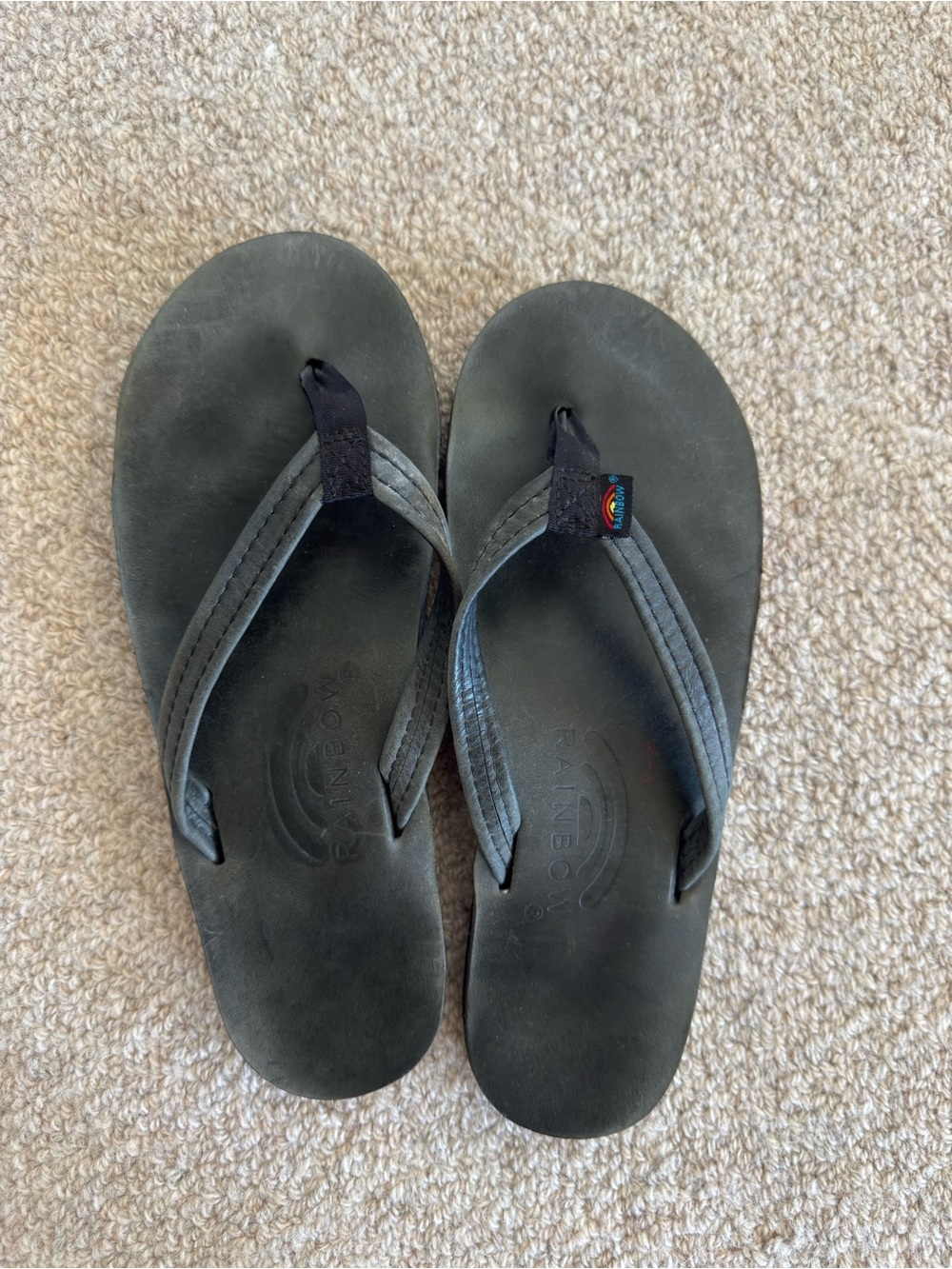 Gently used Rainbow flip flops